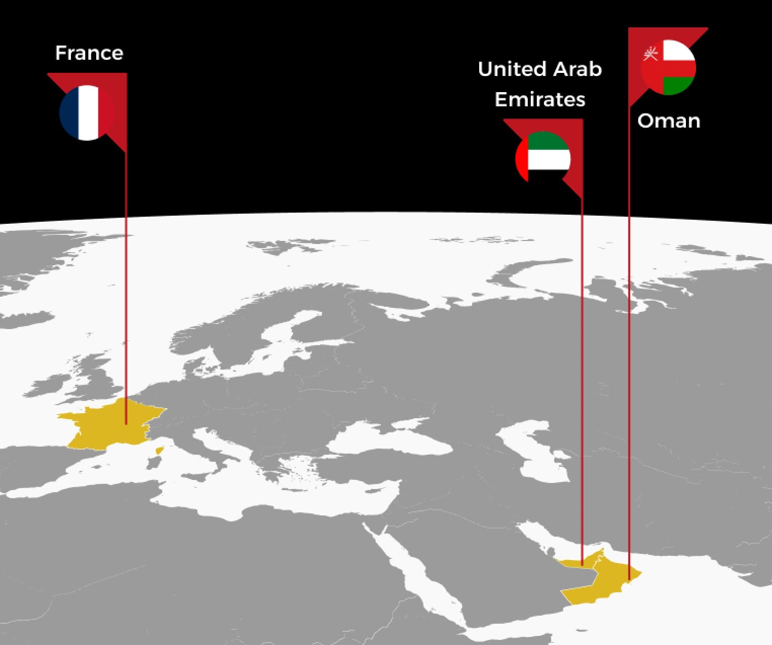 Global Map with Flags