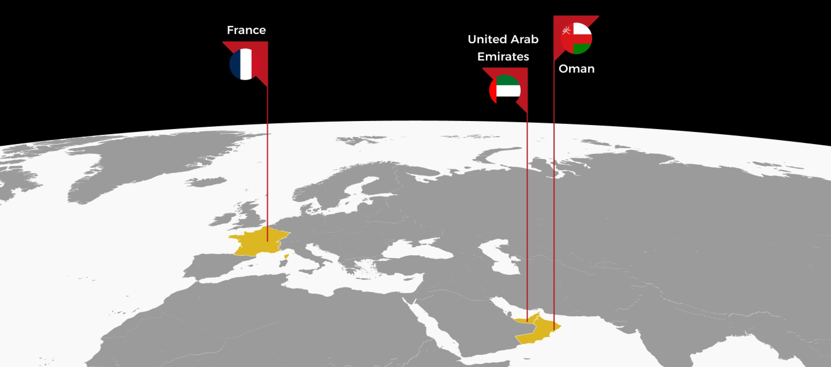 Global Map with Flags