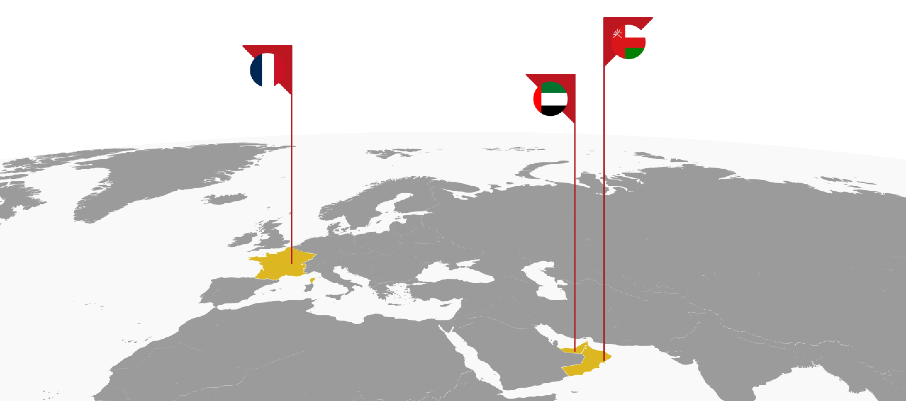Global Map with Flags